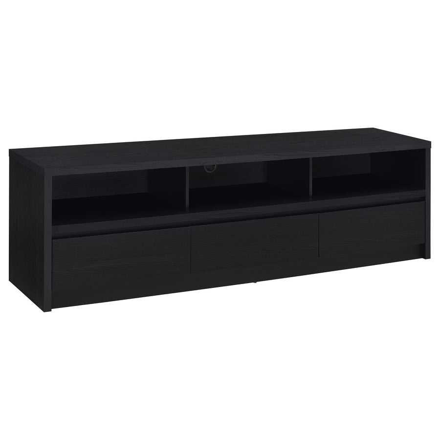 Coaster Furniture 705803 Rutland 78-inch 3-drawer TV Stand Media Console Black