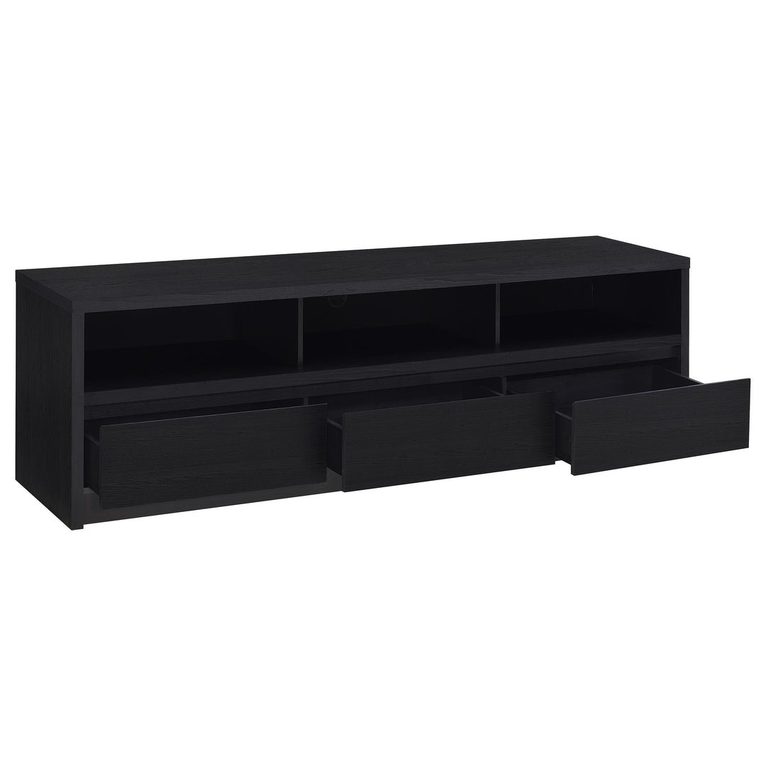 Coaster Furniture 705803 Rutland 78-inch 3-drawer TV Stand Media Console Black