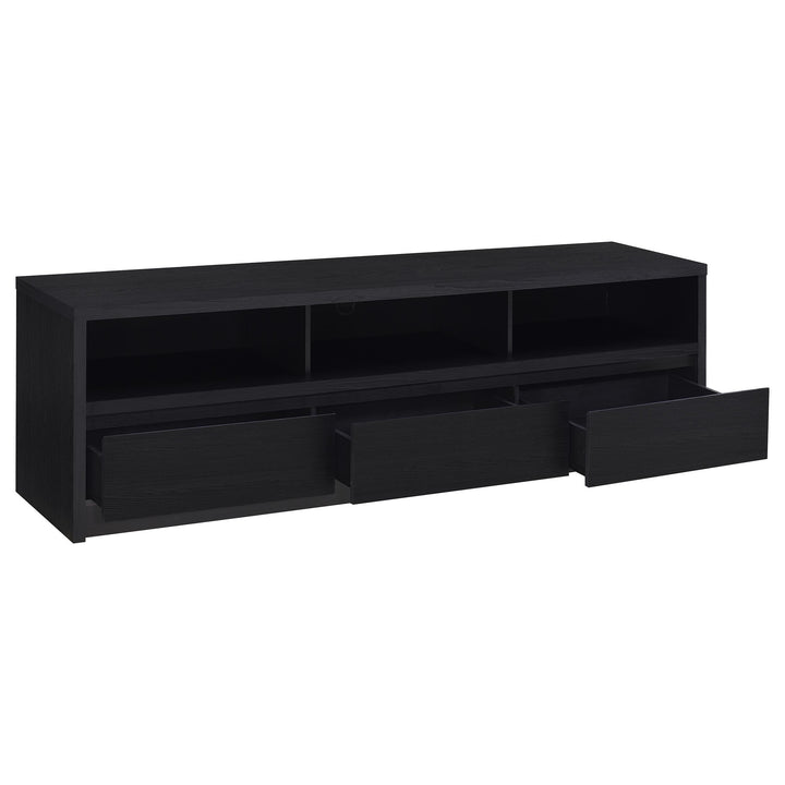 Coaster Furniture 705803 Rutland 78-inch 3-drawer TV Stand Media Console Black