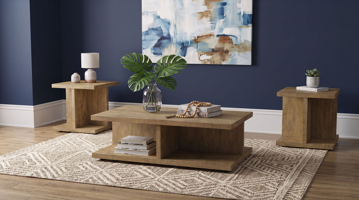Cortona - 3 Piece Coffee And End Table Set - Mango