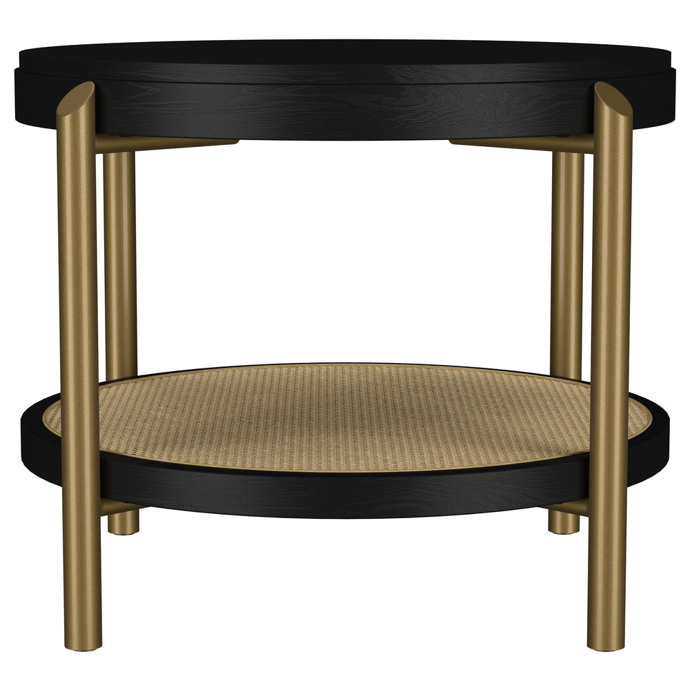 Arini - 3 Piece Round Coffee And End Table Set - Black