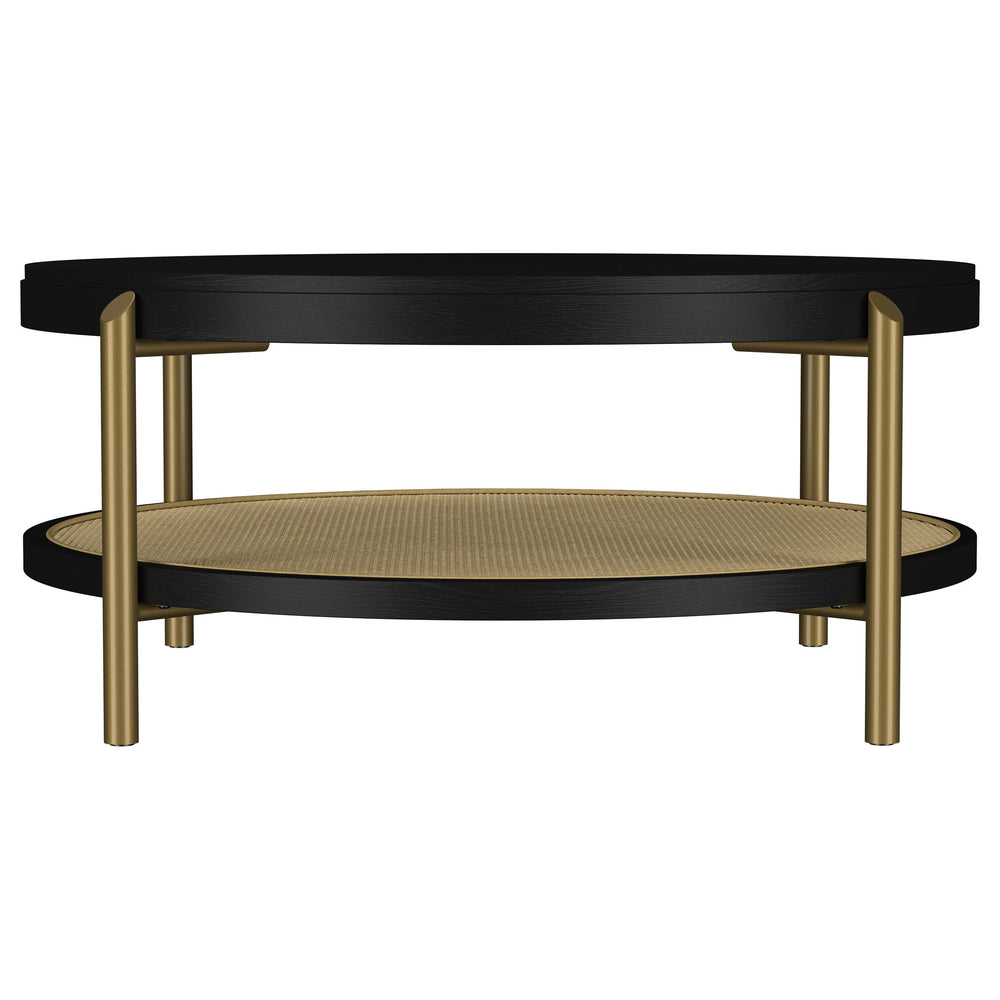 Arini - 3 Piece Round Coffee And End Table Set - Black
