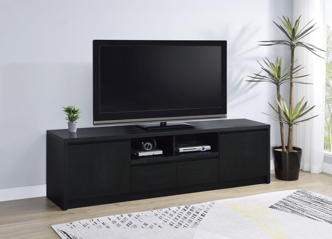 Coaster Furniture 706223 Winfield 78-inch 2-door TV Stand Media Console Black