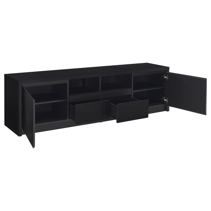 Coaster Furniture 706223 Winfield 78-inch 2-door TV Stand Media Console Black