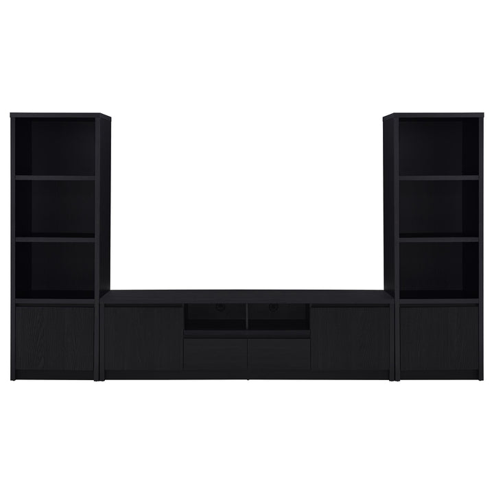 Coaster Furniture 706224 Winfield 3-sheld Media Tower Entertainment Pier Black