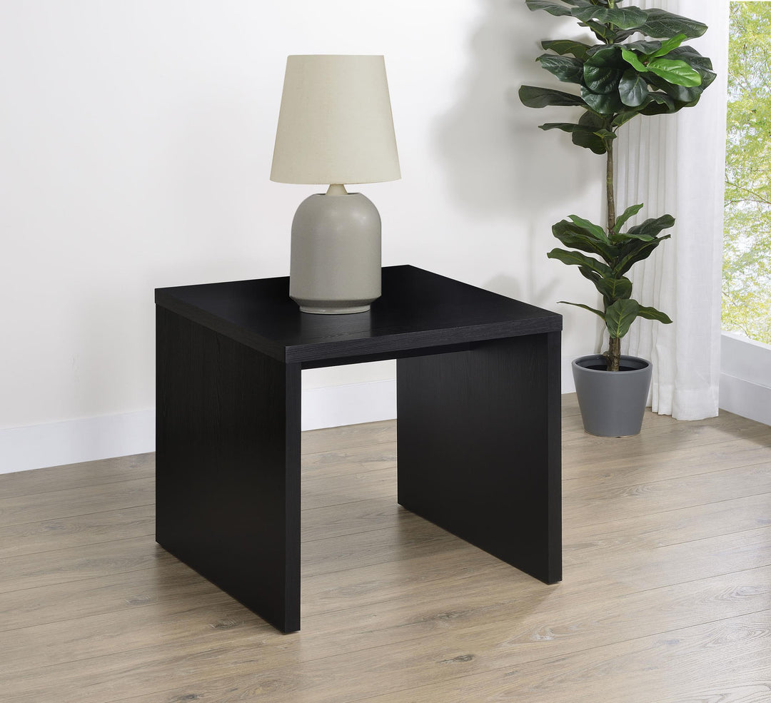 Coaster Furniture 706227 Knapp Engineered Wood Square Side End Table Black