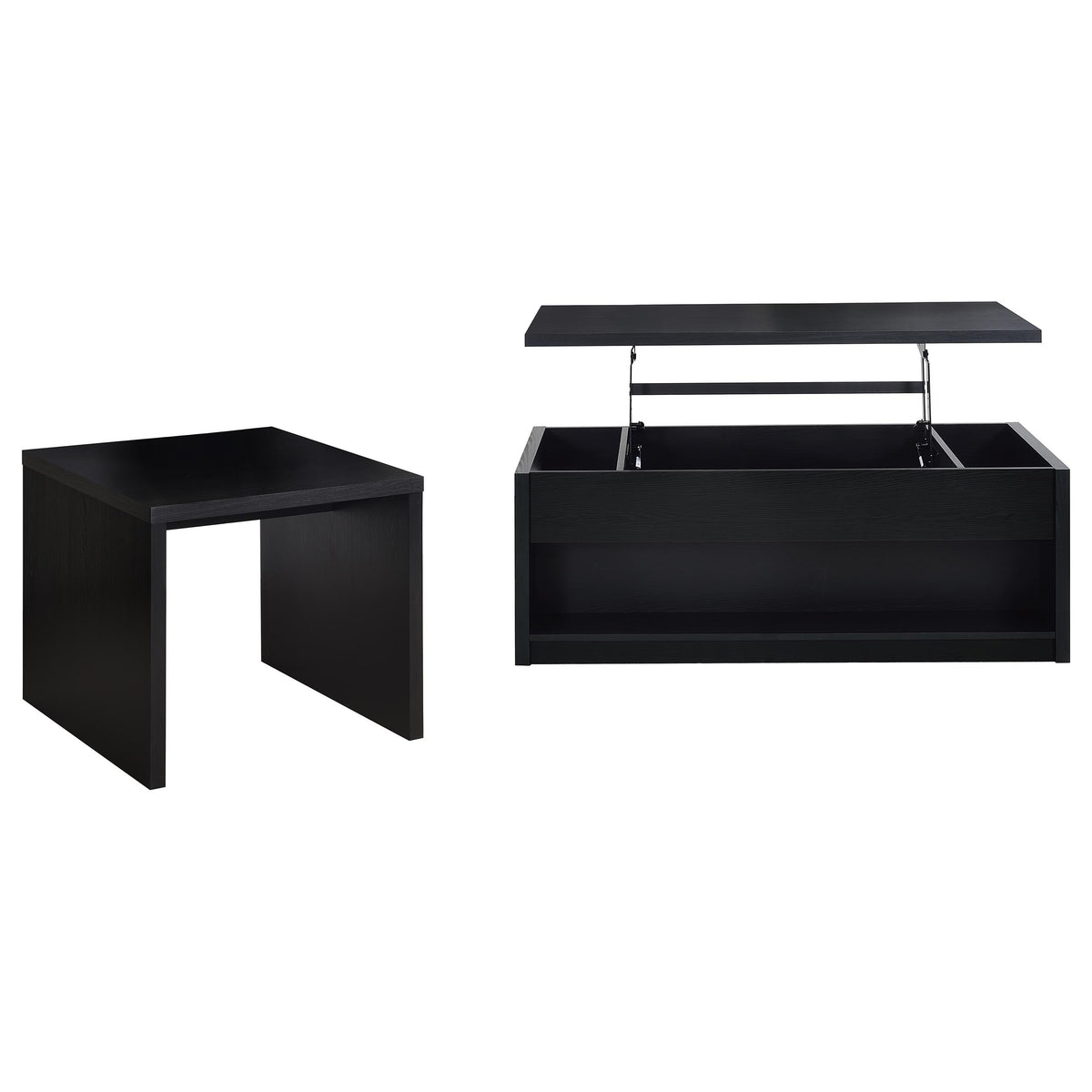Knapp - 2 Piece Lift Top Coffee Table Set - Black