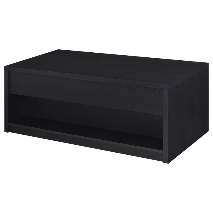 Coaster Furniture 706228 Knapp Lift Top Cocktail Coffee Table with Dual Drawers Black