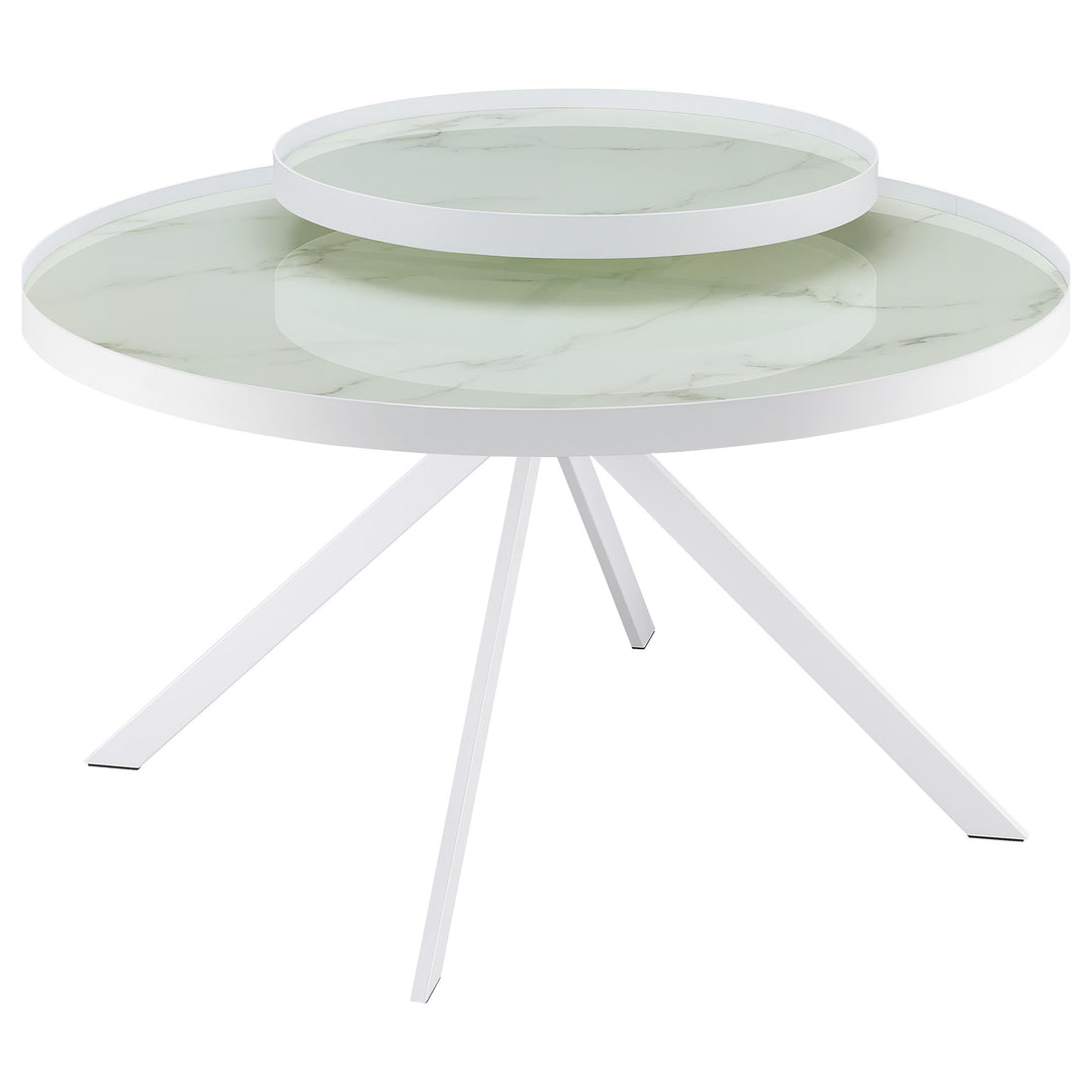 Briggs - 3 Piece Round Coffee And End Table Set - White