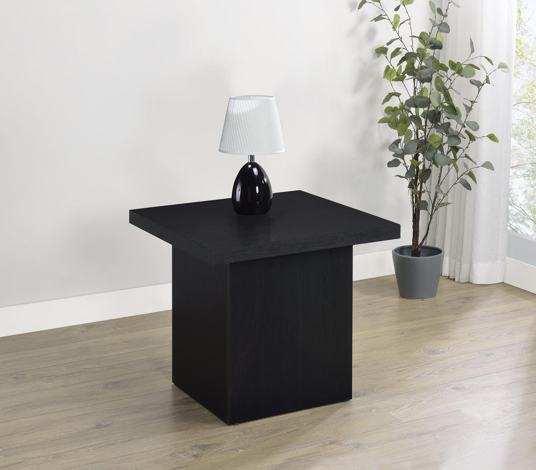 Coaster Furniture 706277 Max Square Engineered Laminate End Side Table Black