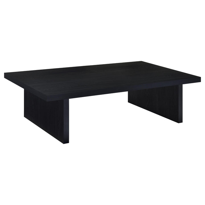 Coaster Furniture 706278 Max Rectangular Engineered Laminate Coffee Table Black