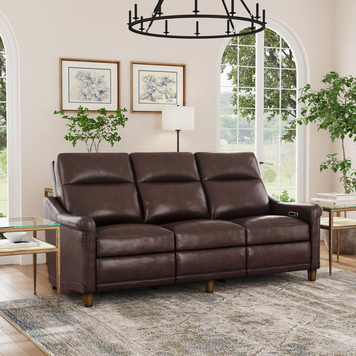 Flexsteel 1535-62PH-29772 Elizabeth  Power Reclining Sofa With Power Headrest  Brunette