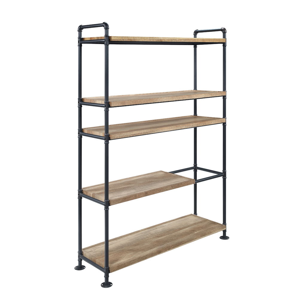 Brantley - 65" Bookshelf - Oak & Sandy Black