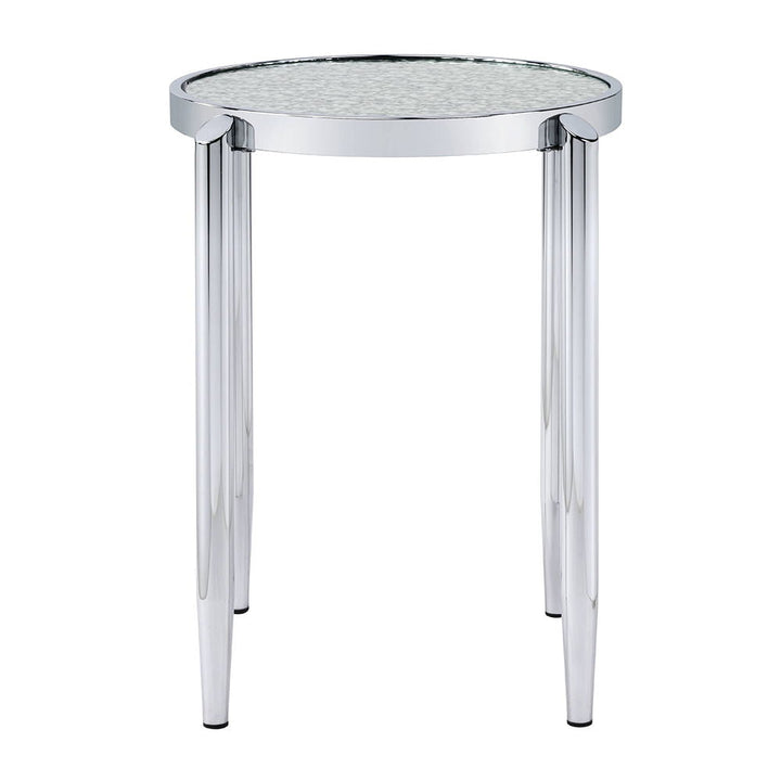 Abbe - End Table - Glass & Chrome