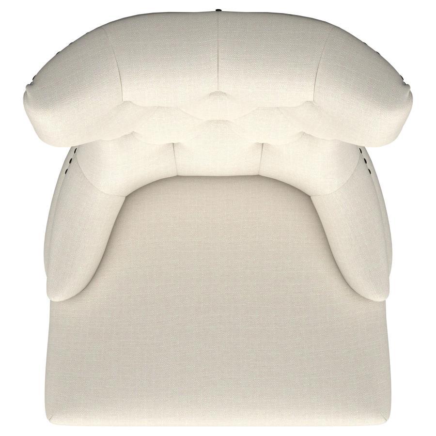 Baney - Fabric Upholstered Dining Side Chair - Beige And Black