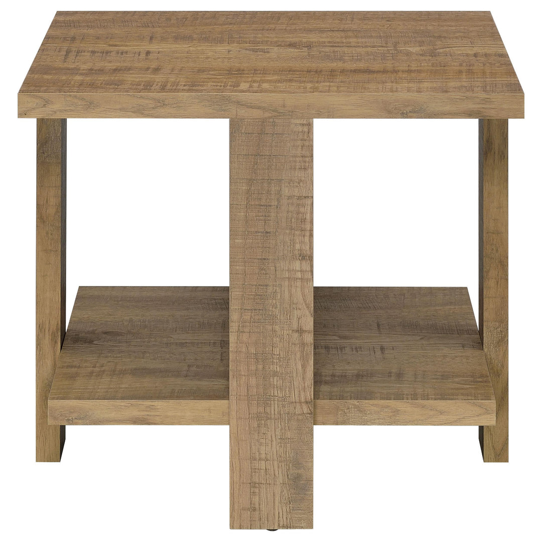 Coaster Furniture 707717 Dawn Square Engineered Wood End Table Mango Brown