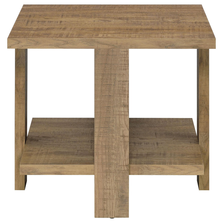 Coaster Furniture 707717 Dawn Square Engineered Wood End Table Mango Brown