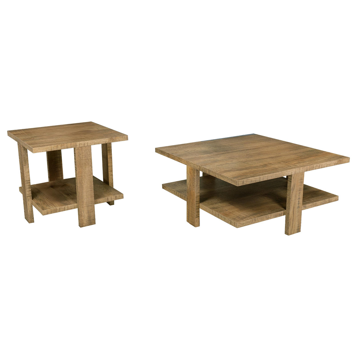 Dawn - 2 Piece Round Coffee And End Table Set - Mango Brown