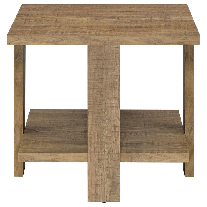 Dawn - 3 Piece Round Coffee And End Table Set - Mango Brown