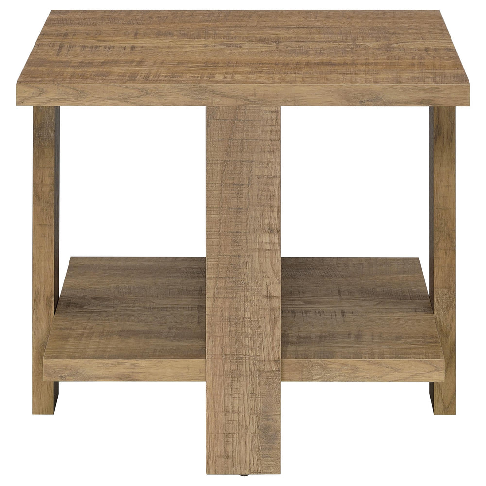 Dawn - 3 Piece Round Coffee And End Table Set - Mango Brown