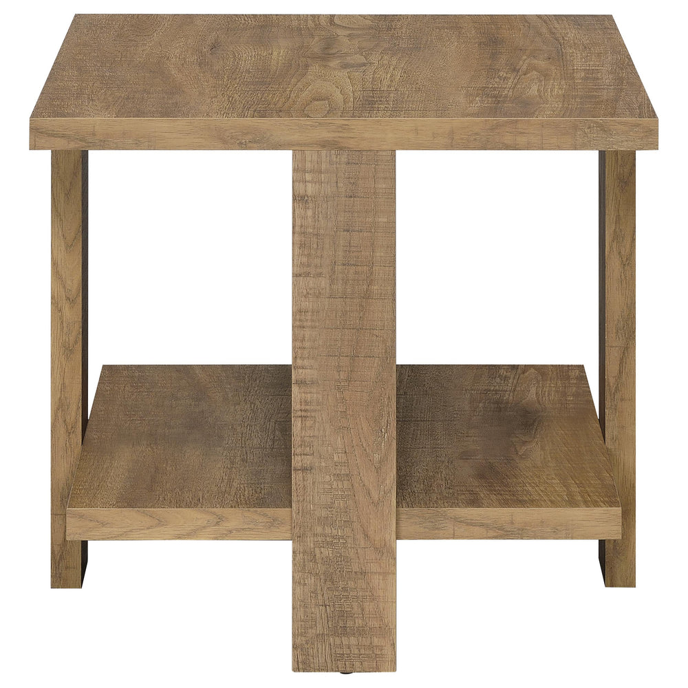 Dawn - 3 Piece Round Coffee And End Table Set - Mango Brown