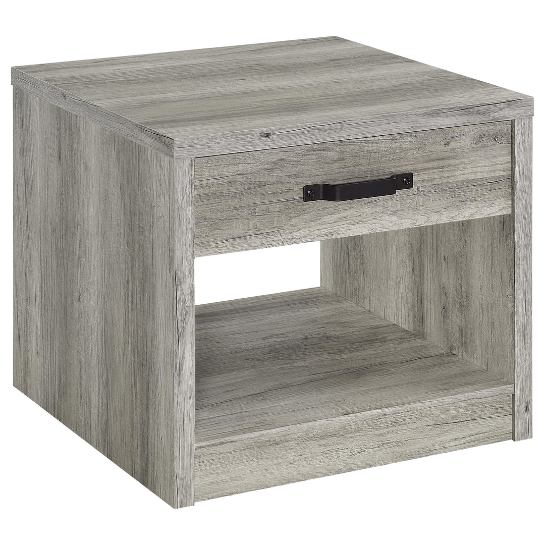 Coaster Furniture 707727 Felix 1-drawer Engineered Wood Side End Table Grey Driftwood