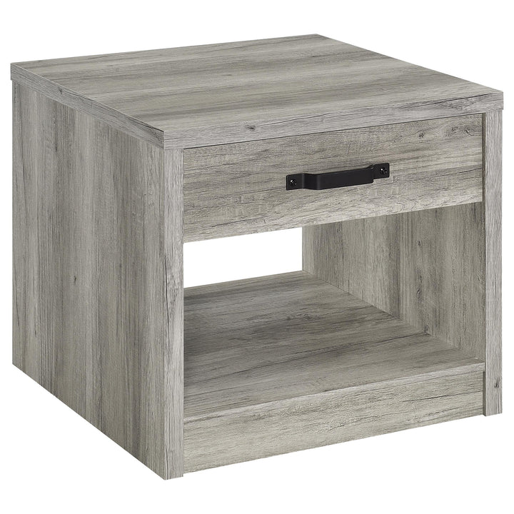 Coaster Furniture 707727 Felix 1-drawer Engineered Wood Side End Table Grey Driftwood