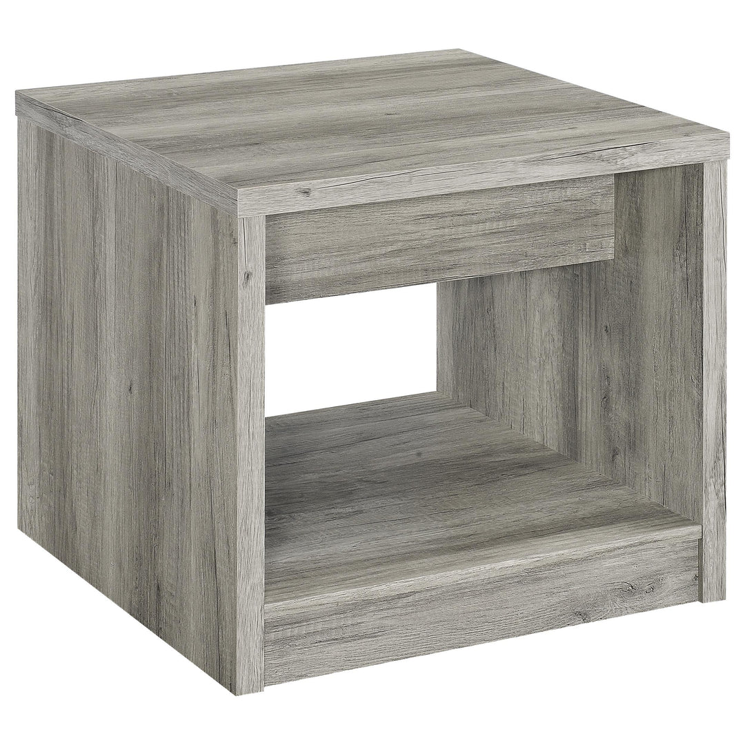 Coaster Furniture 707727 Felix 1-drawer Engineered Wood Side End Table Grey Driftwood
