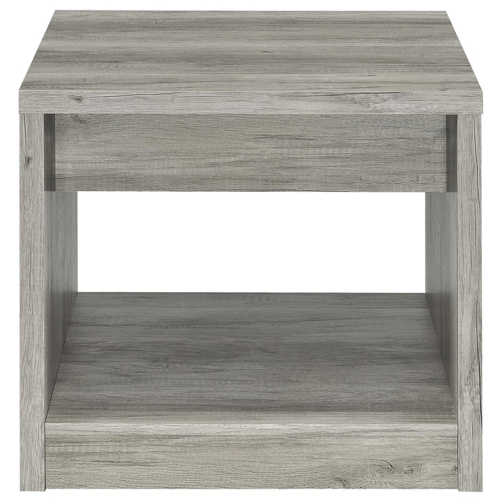 Coaster Furniture 707727 Felix 1-drawer Engineered Wood Side End Table Grey Driftwood