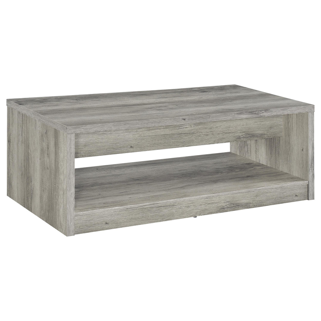 Coaster Furniture 707728 Felix 2-drawer Engineered Wood Coffee Table Grey Driftwood