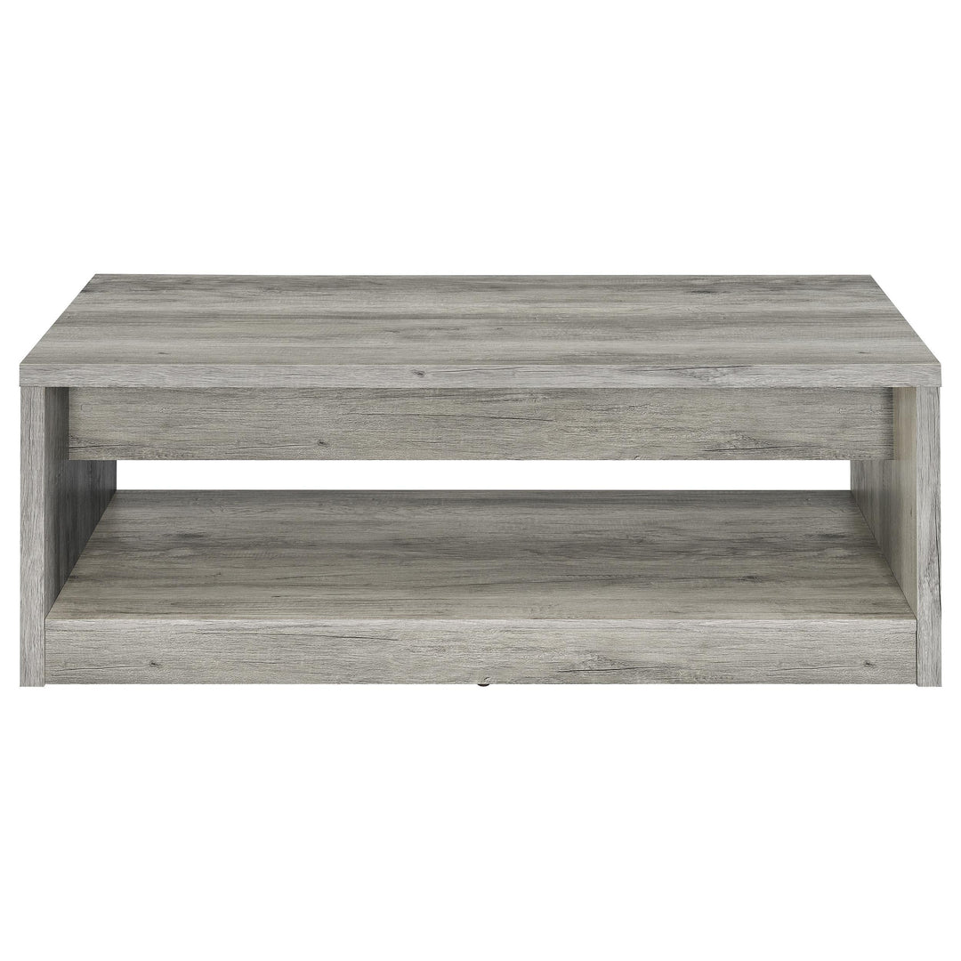 Coaster Furniture 707728 Felix 2-drawer Engineered Wood Coffee Table Grey Driftwood