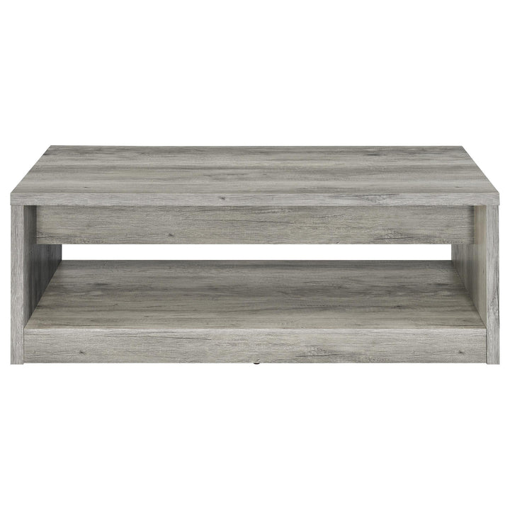 Coaster Furniture 707728 Felix 2-drawer Engineered Wood Coffee Table Grey Driftwood