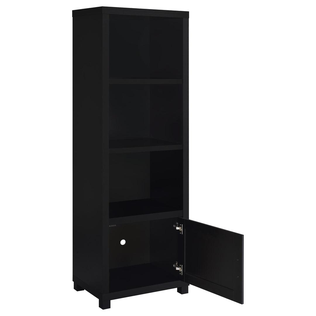 Coaster Furniture 707756 Jupiter 3-shelf Engineered Wood Media Tower Black