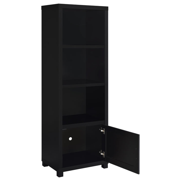 Coaster Furniture 707756 Jupiter 3-shelf Engineered Wood Media Tower Black