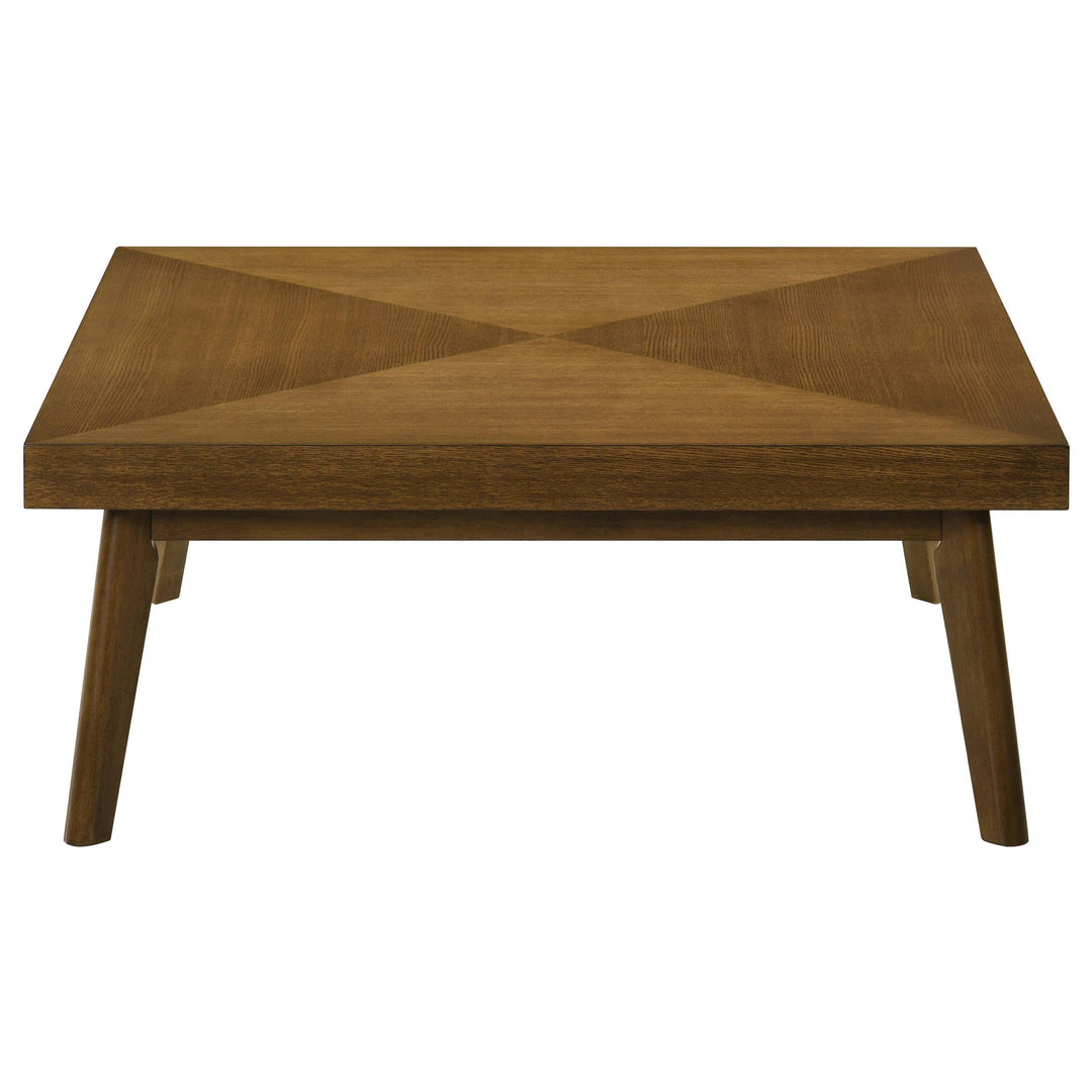 Coaster Furniture 707798 Westerly Square Wood Coffee Table Walnut Brown