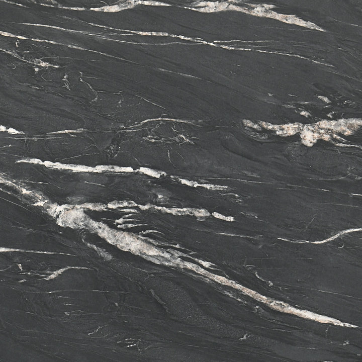 Coaster Furniture 707847 Skylark Round Marble-like SmartTop Side End Table Black