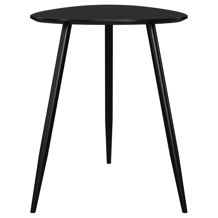 Coaster Furniture 707917 Odessa Triangular Solid Wood End Table Black
