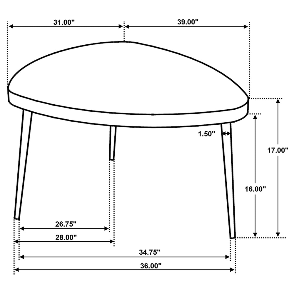 Odessa - 2 Piece Triangular Coffee And End Table Set - Black