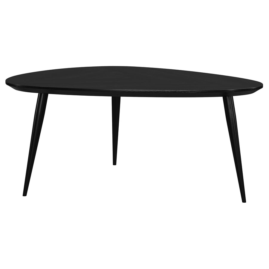 Coaster Furniture 707918 Odessa Triangular Solid Wood Coffee Table Black