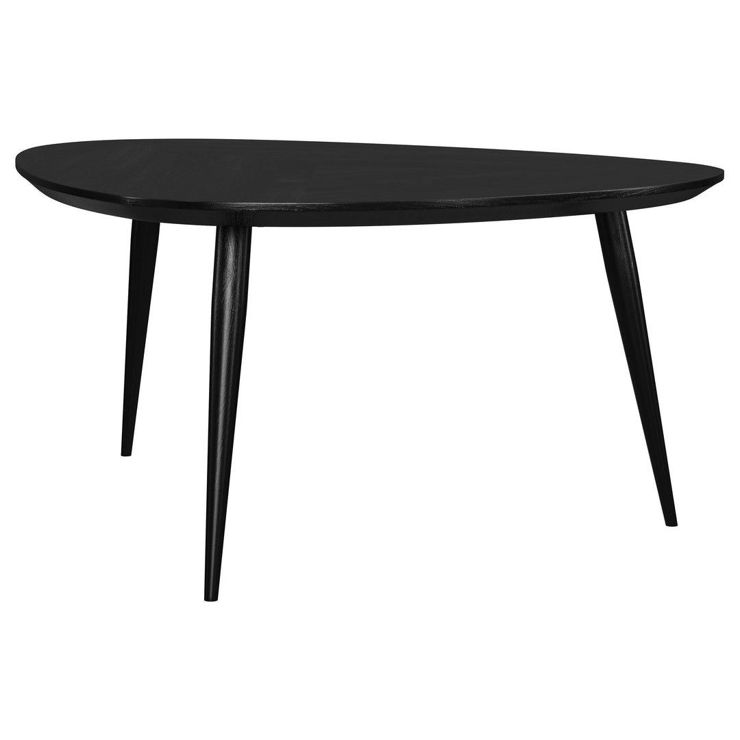 Coaster Furniture 707918 Odessa Triangular Solid Wood Coffee Table Black