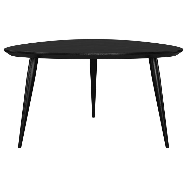 Coaster Furniture 707918 Odessa Triangular Solid Wood Coffee Table Black