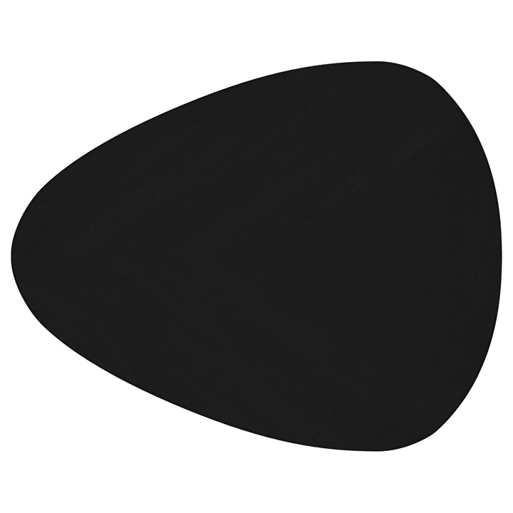 Coaster Furniture 707918 Odessa Triangular Solid Wood Coffee Table Black