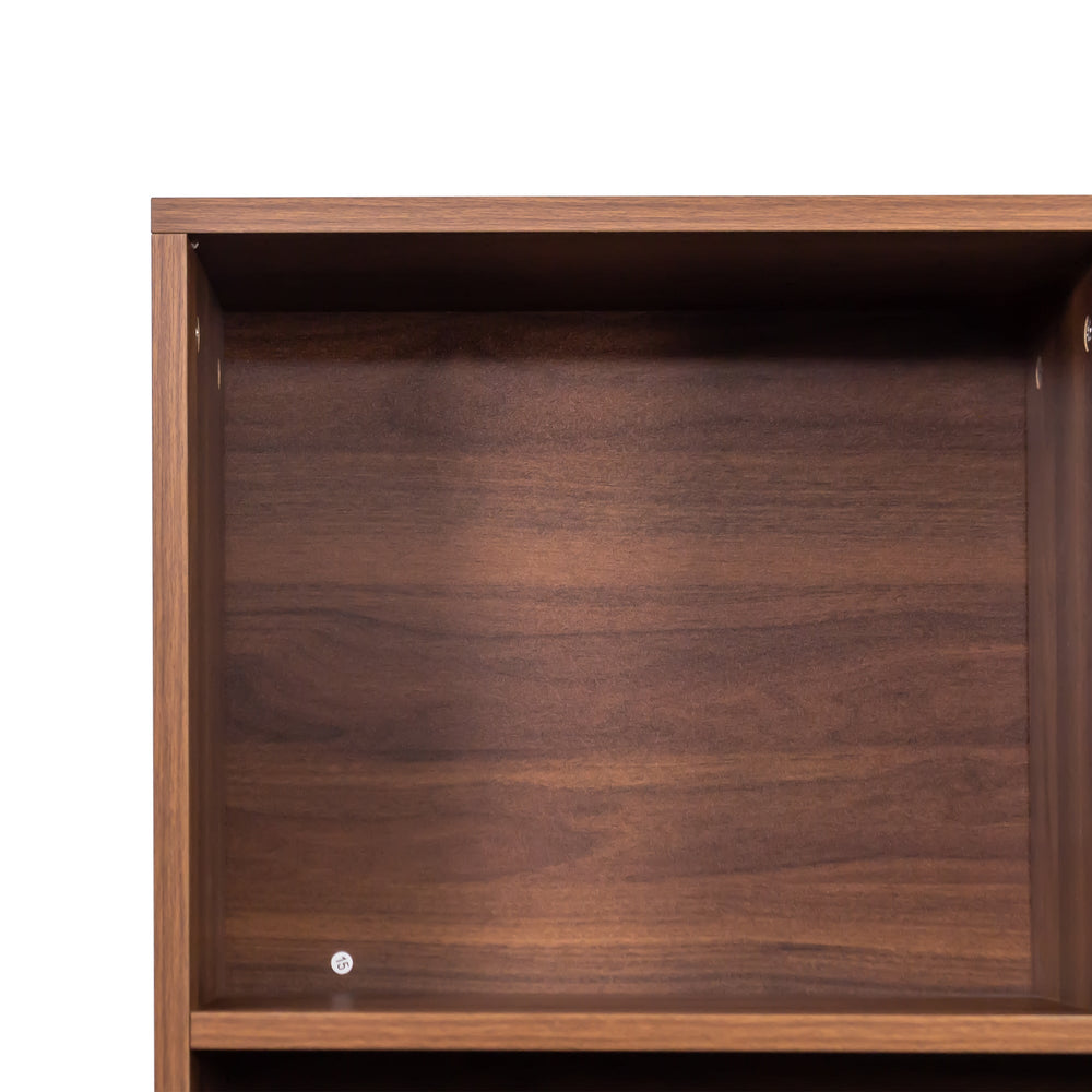 walnut-4-tier-bookshelf-10-cube-cabinet-storage