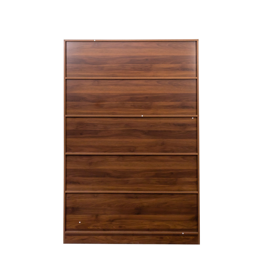 walnut-4-tier-bookshelf-10-cube-cabinet-storage
