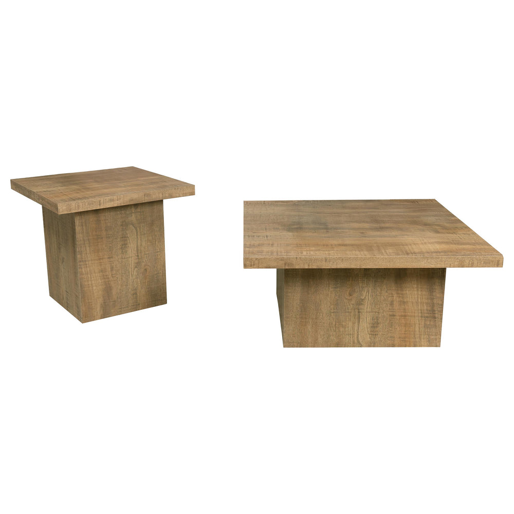Devar - 2 Piece Square Coffee And End Table Set - Mango