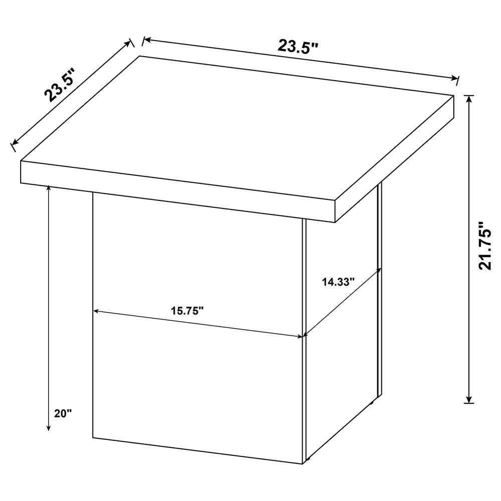 Devar - 2 Piece Square Coffee And End Table Set - Mango