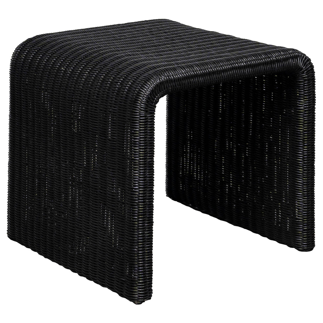 Coaster Furniture 708517 Cahya Woven Rattan Square End Table Black