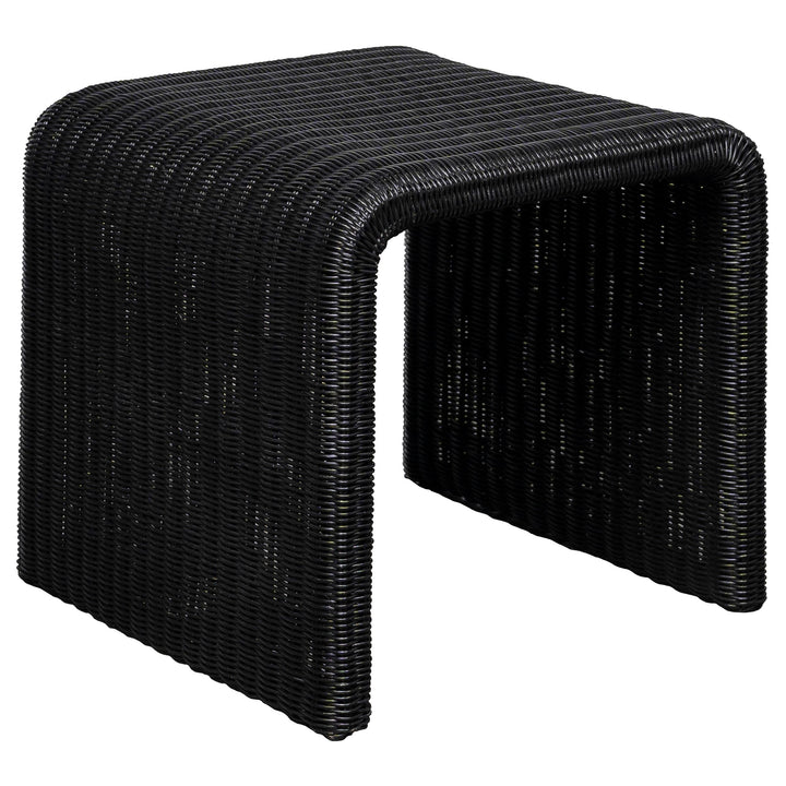 Coaster Furniture 708517 Cahya Woven Rattan Square End Table Black