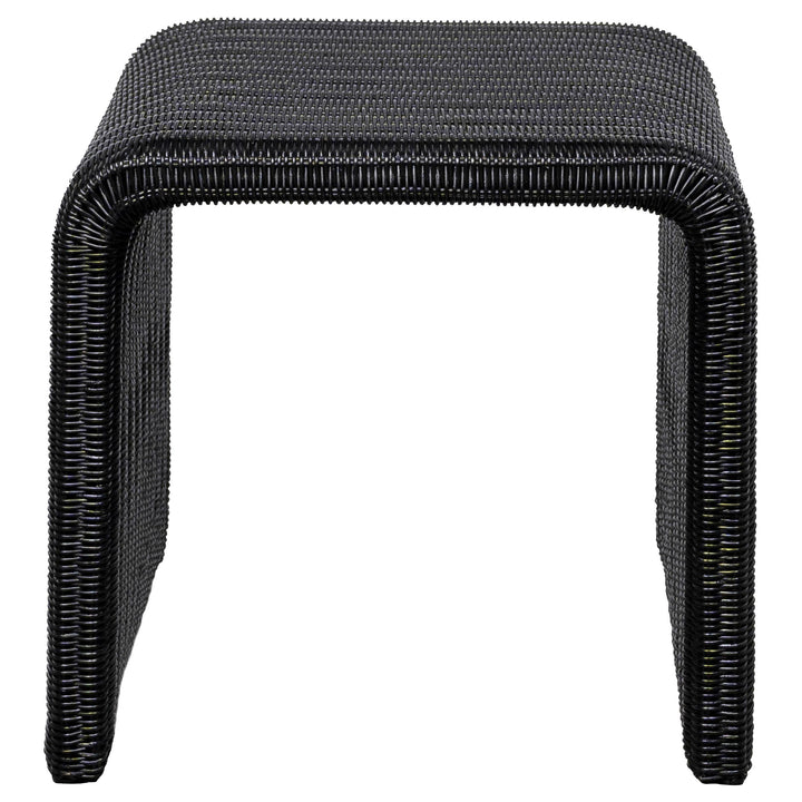 Coaster Furniture 708517 Cahya Woven Rattan Square End Table Black
