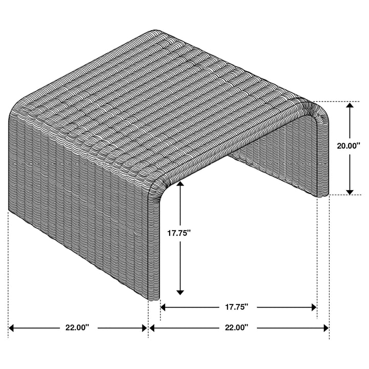 Coaster Furniture 708517 Cahya Woven Rattan Square End Table Black